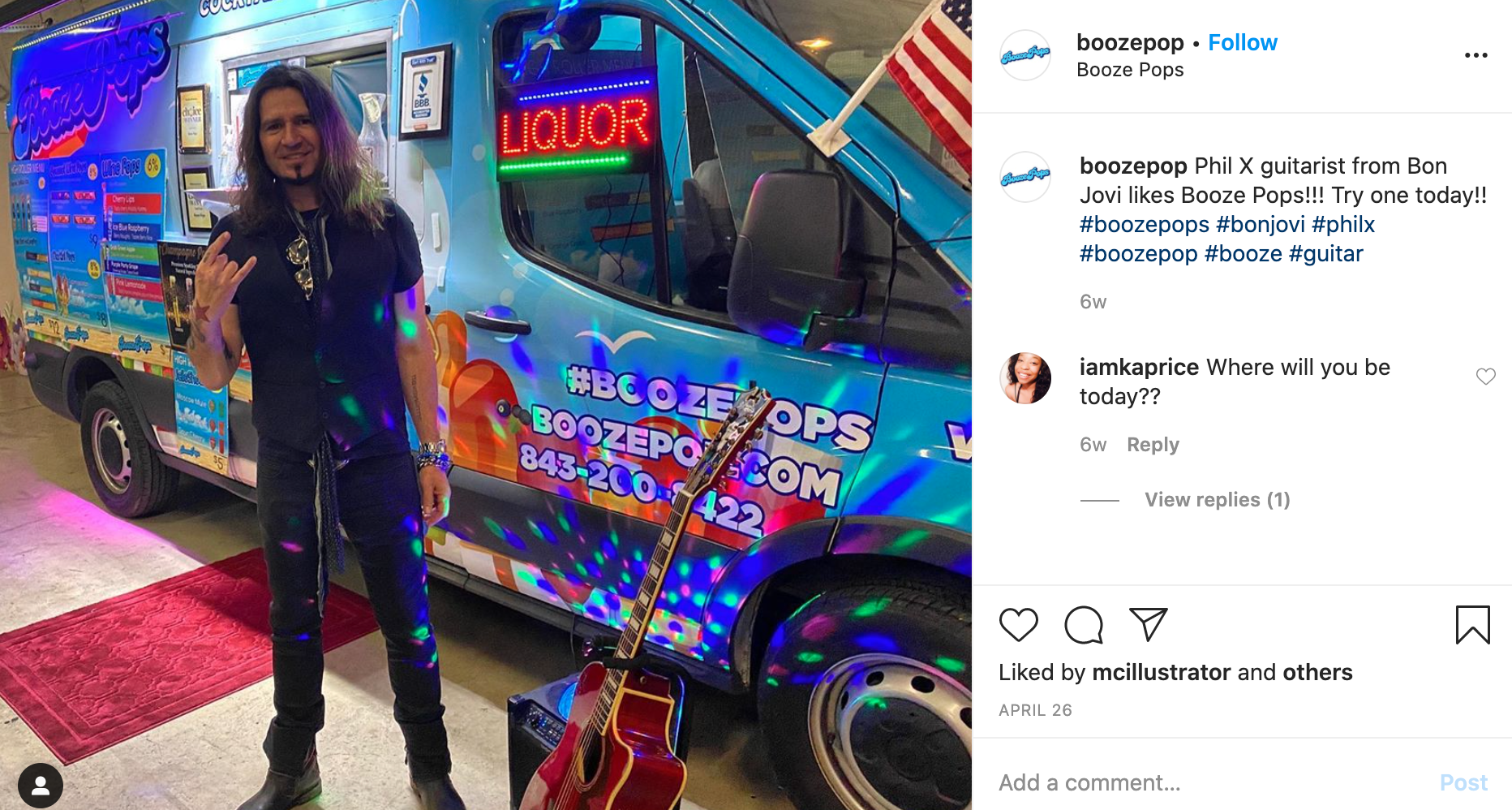 Booze Pops instagram